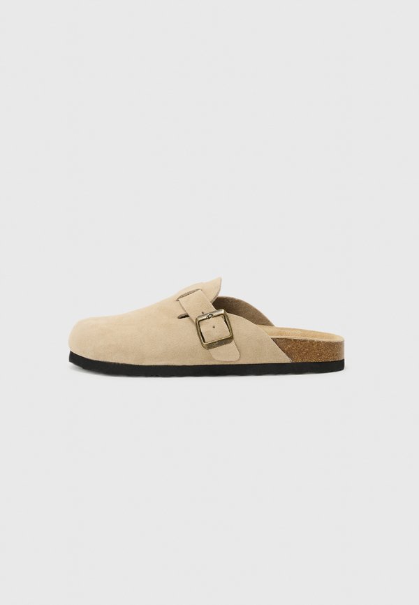 LEATHER UNISEX - Slippers - beige