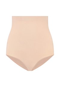 Shorty modellato in nude con vita alta e senza cuciture, progettato per scolpire il corpo e garantire una vestibilità liscia.