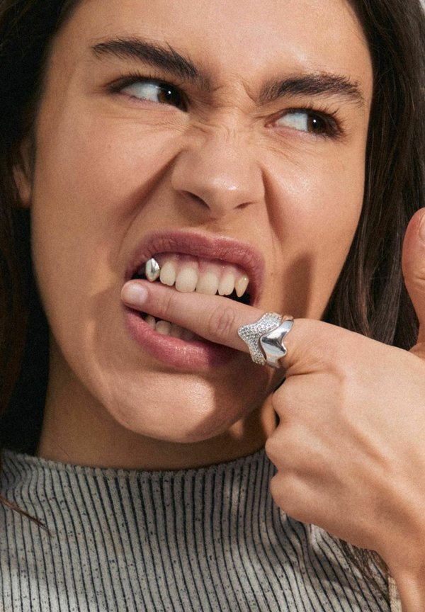 CONNECT 2-IN-1 SET - Ring - silver plated