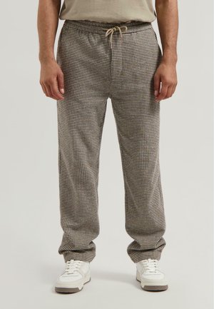 BRANDO PIED-DE-POULE - Trousers - vintage khaki