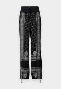 SPIRITO PANTALONE STAMPA BANDANA CON GEORGETTE - Nadrágok - black/lime