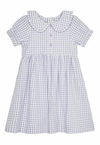 JoJo Maman Bébé GINGHAM BUTTON FRONT COLLAR TEA REGULAR FIT - Denní šaty - lilac purple gingham