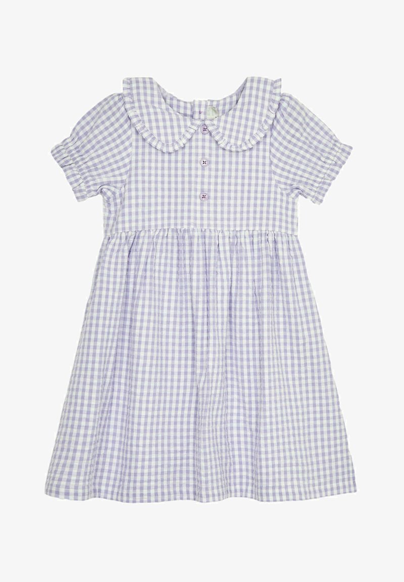 JoJo Maman Bébé GINGHAM BUTTON FRONT COLLAR TEA REGULAR FIT - Vardagsklänning - lilac purple gingham