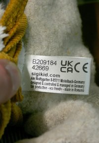 sigikid SCHNUFFELTUCH SCHAF SIGNATURE CLASSIC DESIGN - Soother - grau