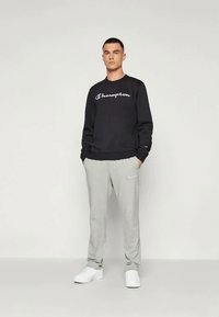 Champion ICONS CREWNECK  LARGE LOGO - Felpa - black