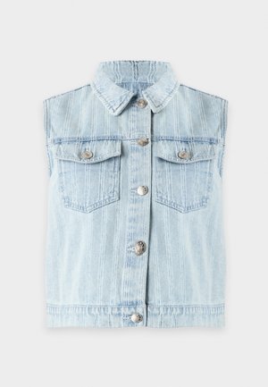 ONLY, ONLCRISTA STRIPE - Γιλέκο - light blue denim