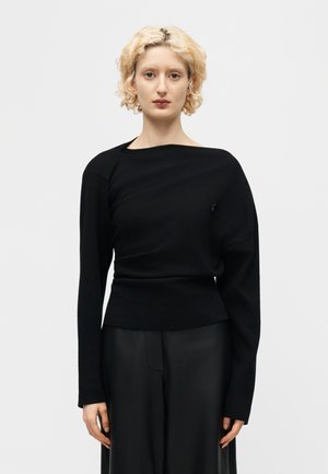 HEBO - Top s dlhým rukávom - black