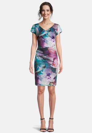 Shift dress - dark blue/pink