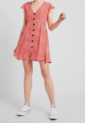 Košilové šaty - red