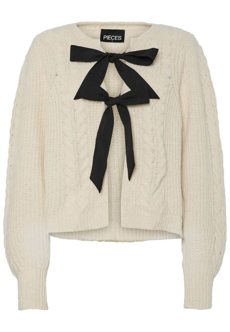 Pieces PCROW O-NECK - Strickjacke - birch/beige - Zalando.ch