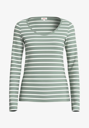 s.Oliver, AUS STRETCH - Langarmshirt - salbeigrün