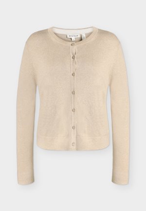 TOM TAILOR, SILK BLEND CARDIGAN - Cardigan - gravel beige melange