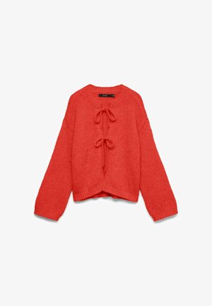 Vero Moda, STRICKJACKE VMVISION STRICKJACKE - Gilet - aurora red