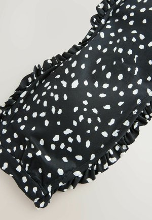 Next REGULAR FIT -FRILL BANDEAU - Bikini augšdaļa - black white spot