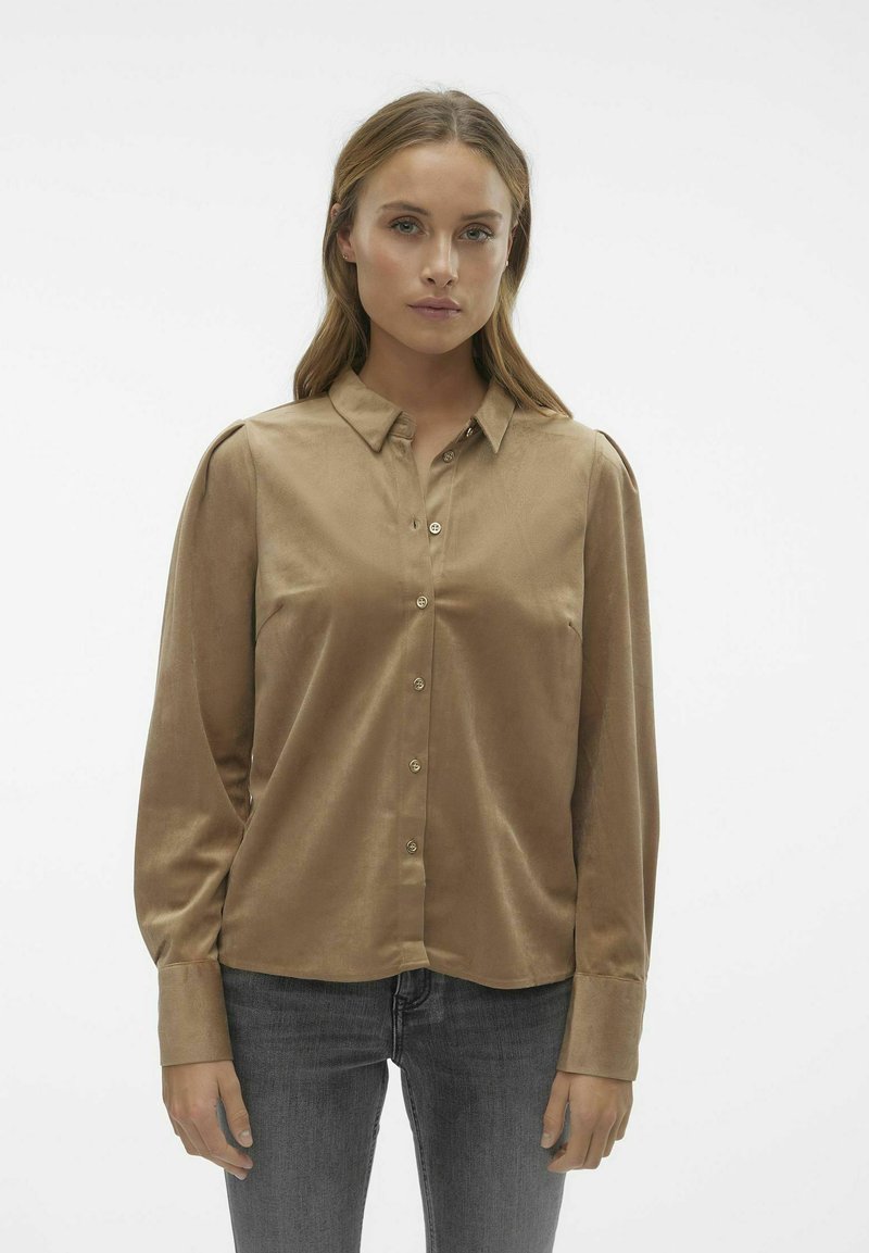 VERO MODA Vmemma Elia L/S - Maglietta In Tessuto Woven Donna, Manica Lunga, Marca Danese - 3