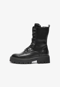 LEATHER  - Stivaletti stringati - black