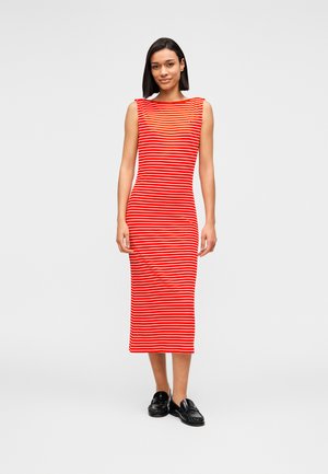 Tommy Hilfiger, BOAT NECK SLIM MIDI BODYCON DRESS - Džersejové šaty - breton fireworks / calico