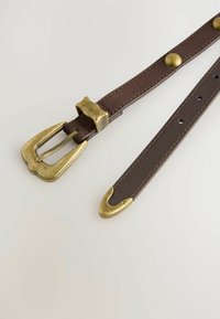 DOMED STUD - Cintura - chocolate brown