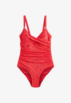 Next, SHAPE ENHANCING SWIMSUIT - Badpak - red broderie