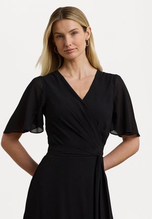 Lauren Ralph Lauren BELTED GEORGETTE DRESS - Cocktailkleid/festliches Kleid - black