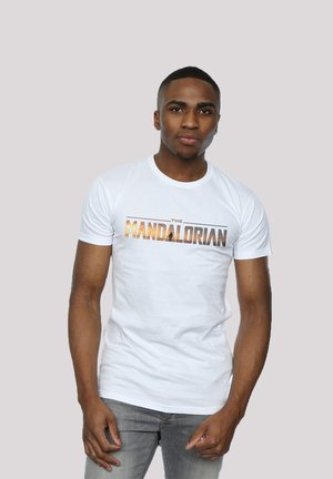 F4NT4STIC STAR WARS THE MANDALORIAN LOGO - KRIEG DER STERNE FAN ME - Print T-shirt - white
