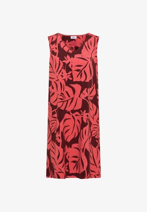 Cecil, KNIELANGES JERSEYKLEID MIT V-NECKUND PRINT - Robe en jersey - coral