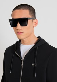 Antony Morato WITH LOGO PLAQUE AND RUBBERIZED BASE - Felpa con zip - black