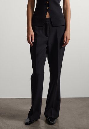 Stefanel, STRAIGHT-LEG TROUSERS. - Trousers - gunmetal