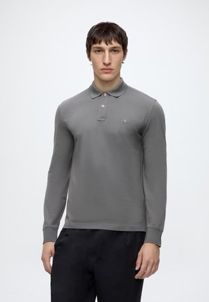 GANT SHIELD RUGGER - Μπλούζα με μακριά μανίκια - mid grey