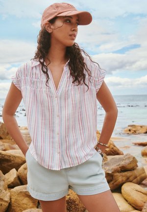 Next Top - white red blue stripe