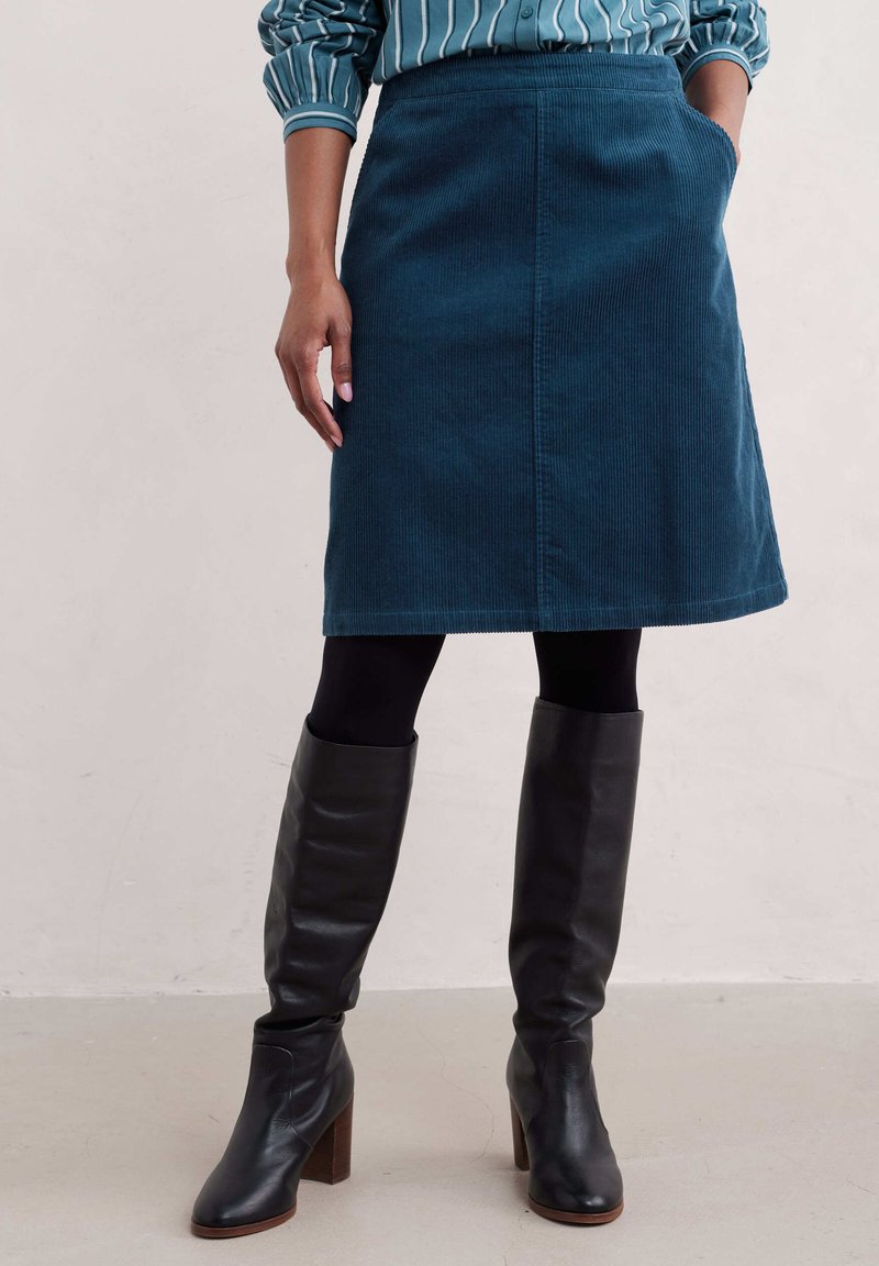 Seasalt Cornwall DOVETAIL - A-linjainen hame - navy sea cave