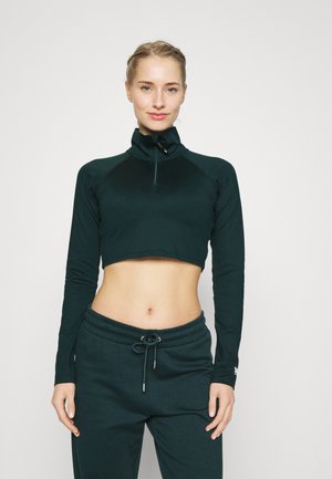 DKNY BALANCE QUARTER ZIP CROPPED - Μπλούζα με μακριά μανίκια - ponderosa pine