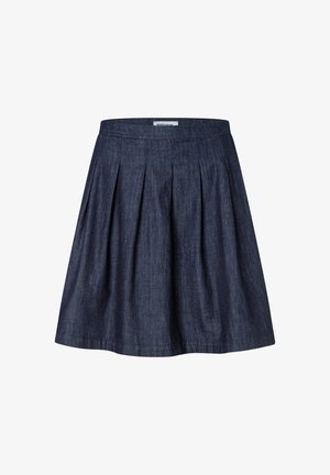 More & More, MORE & MORE KURZER, AUSGESTELLTER JEANS-FALTENROCK - Jupe trapèze - rinse wash denim dark blue