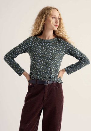 Seasalt Cornwall, SEASALT CORNWALL EASEL TOP - Long sleeved top - blue - sketched buds nori