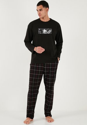 SET REGULAR FIT - Yöasusetti - black