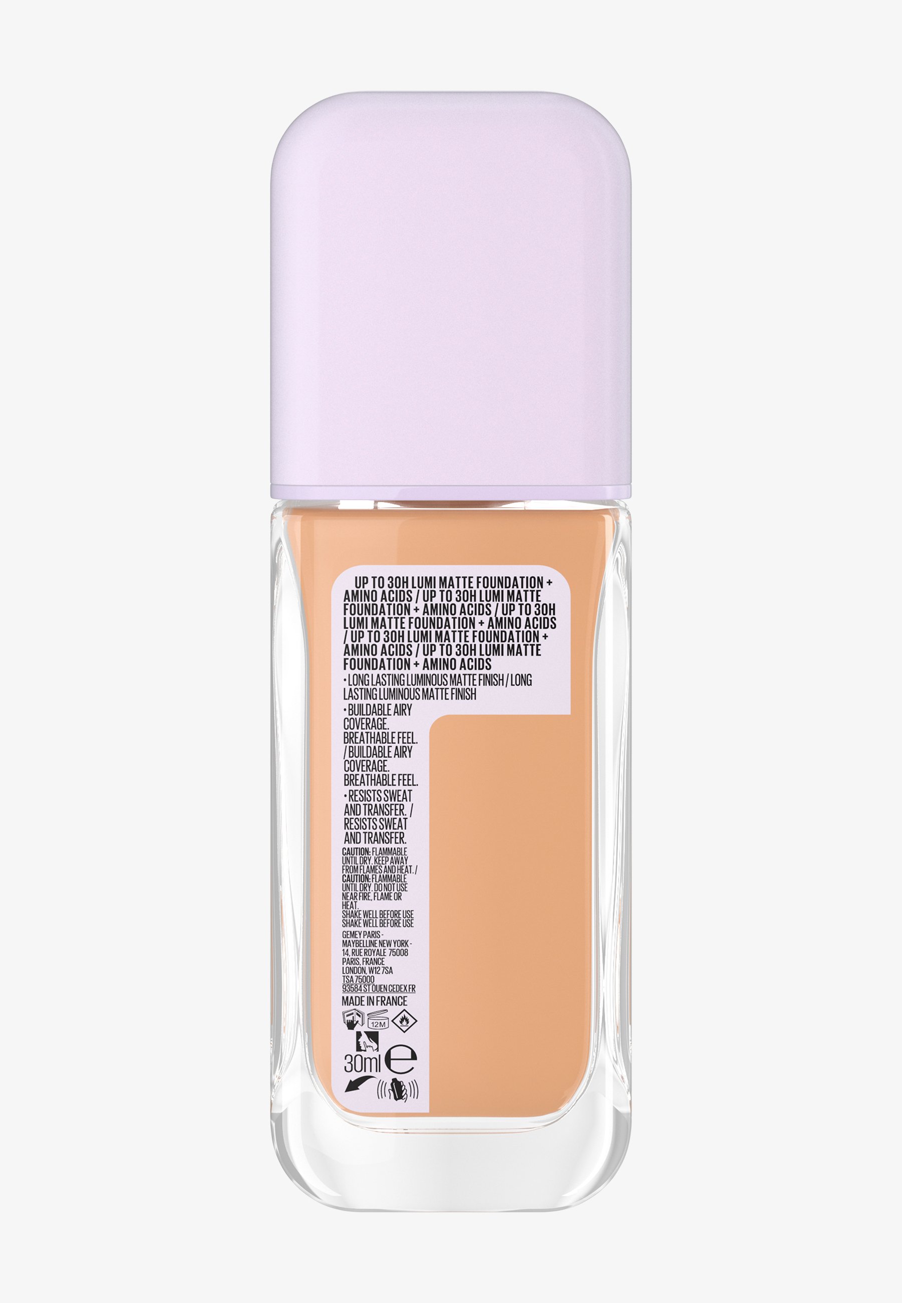 Maybelline Dream Samtig Matt Make-Up – Natural Ivory 01, 30 Ml, Langanhaltend & Mit Gelfeel