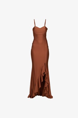 WAL G., SAPPHIE RUFFLE - Robe longue - burnt orange