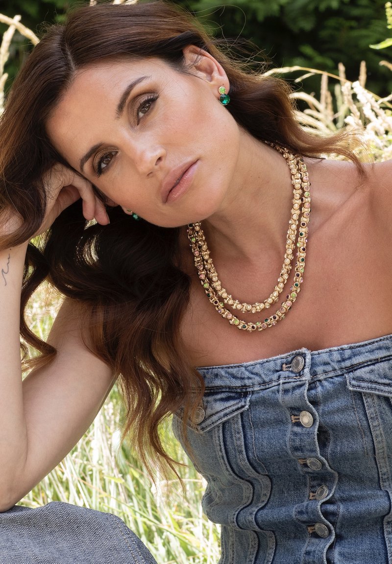 Otazu Ketting - gold coloured and multicolor