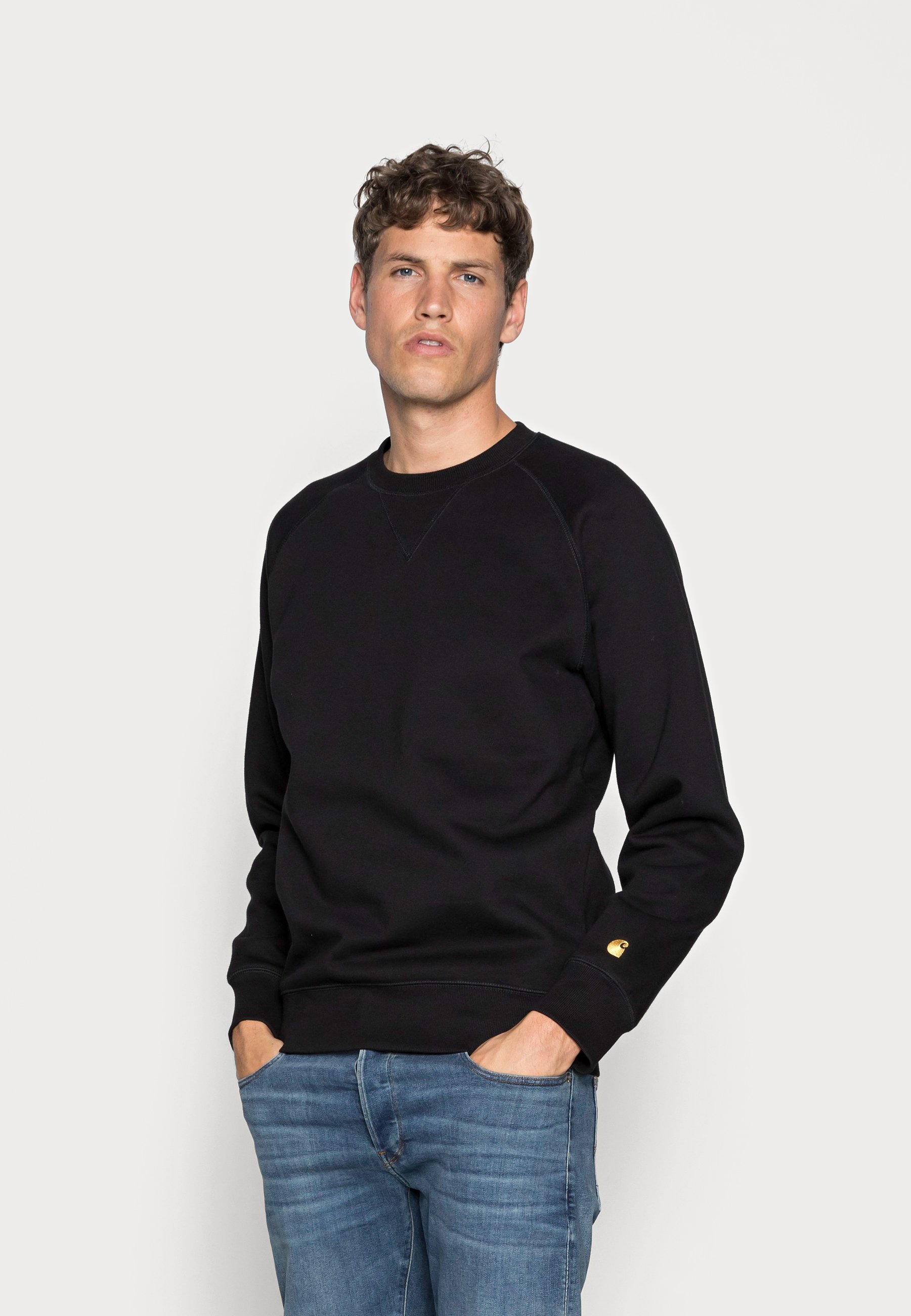 Carhartt WIP CHASE - Sweatshirt - black/gold/black - Zalando.co.uk