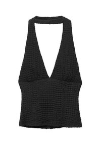 CREASED-EFFECT - HALTER - Top - black