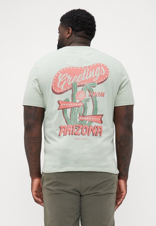 JORGREETINGS TEE CREW NECK - Print T-shirt - desert sage