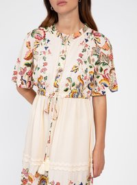 AN'GE OMAEL - Robe longue - mexica ecru