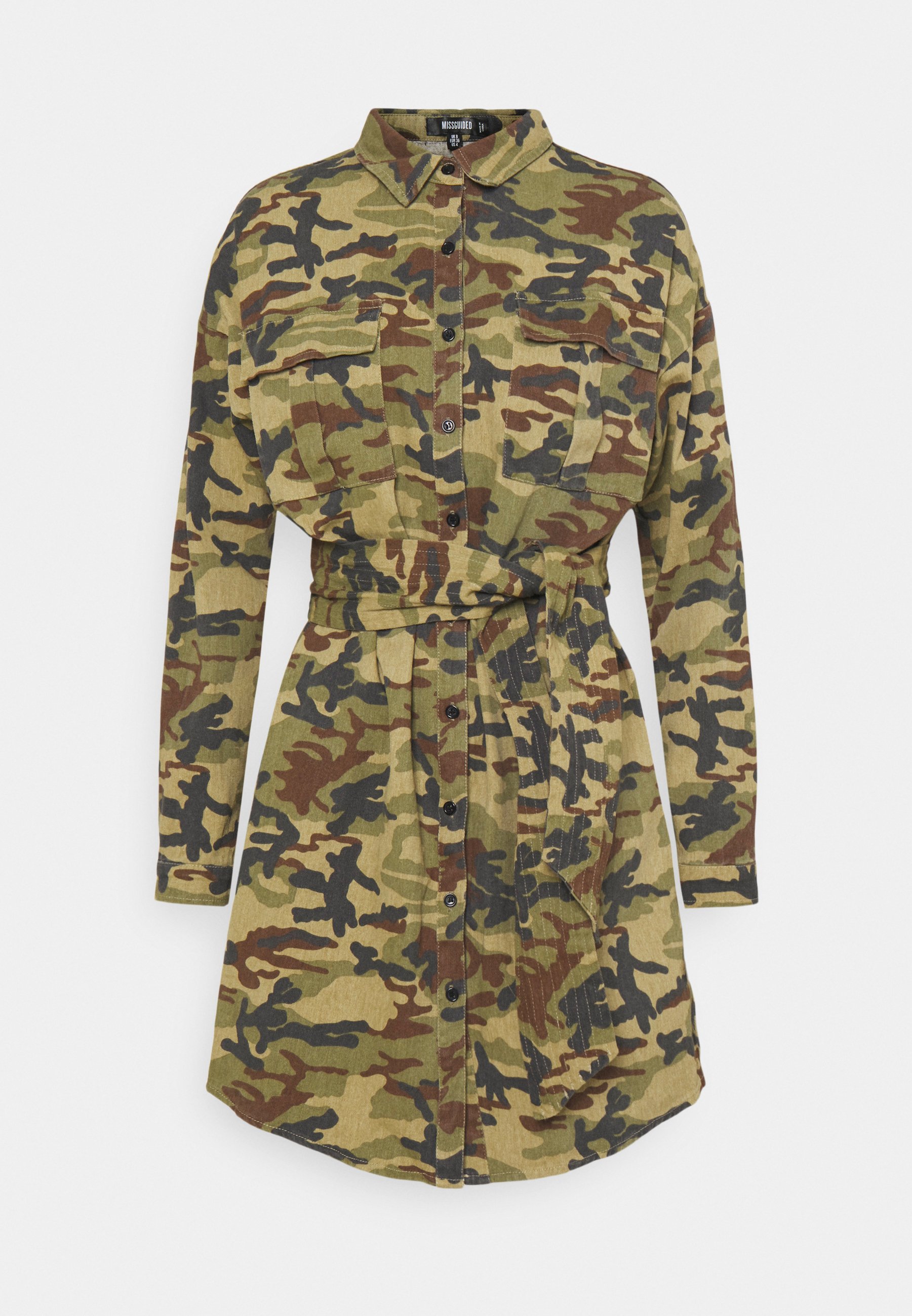 camo shirt dress