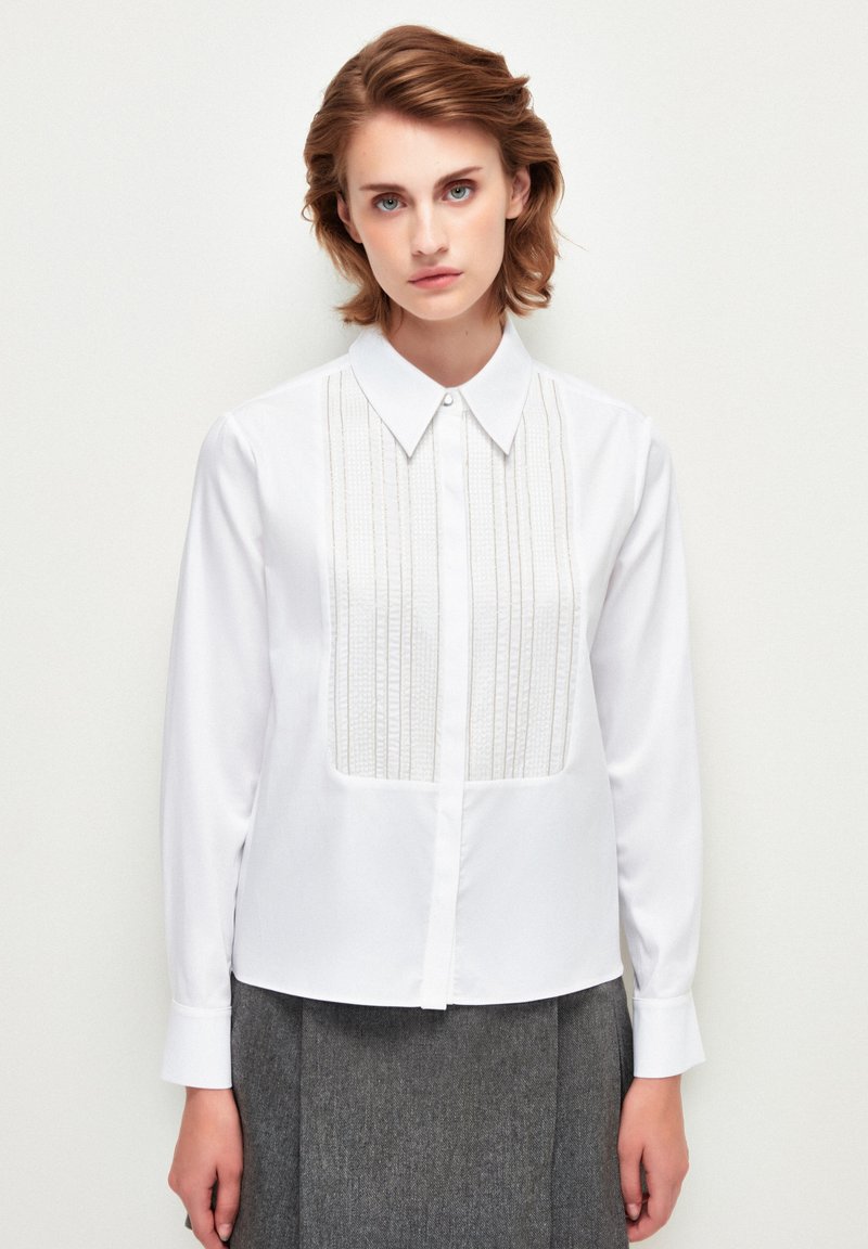 adL - EMBRODERED LONG SLEEVE - Overhemdblouse - white, Vergroten