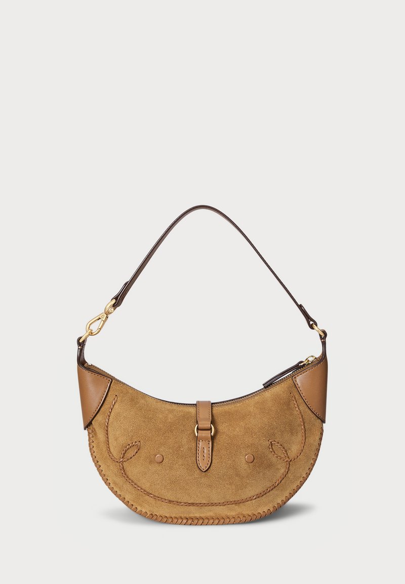 polo id suede mini shoulder bag maple tobacco Polo Ralph Lauren POLO ID SUEDE WESTERN MINI SHOULDER BAG - Handbag -  caramel/brown