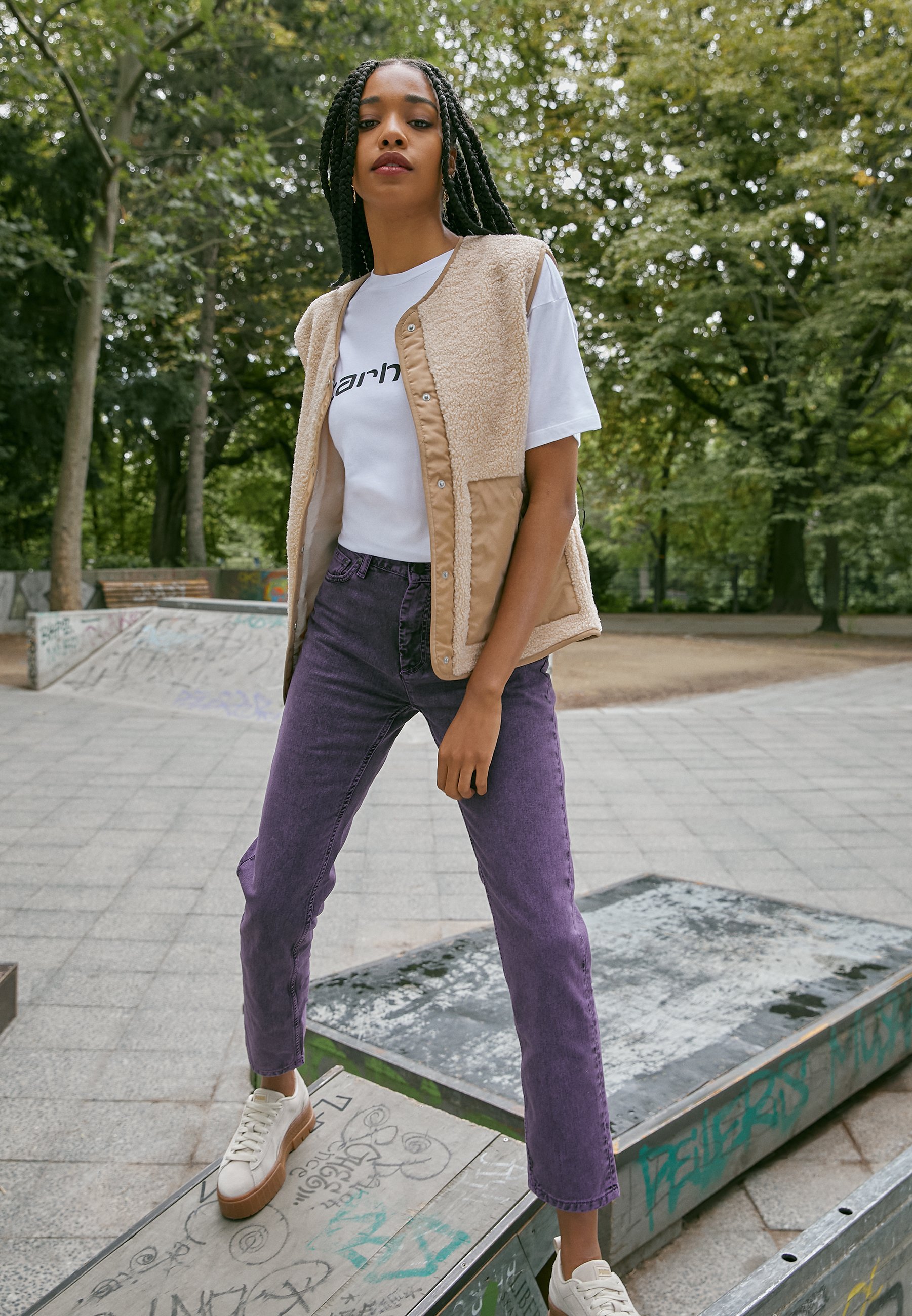 Carhartt WIP PAGE CARROT ANKLE PANT - Jeans slim fit - dark iris/viola -  Zalando.it