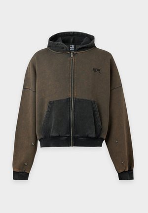 Atelier de roupa, LOGO ZIP HOODIE UNISEX - Sweat zippé - beige