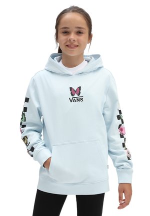 BUTTERFLY FLORAL HOODIE - Jersey con capucha - delicate blue