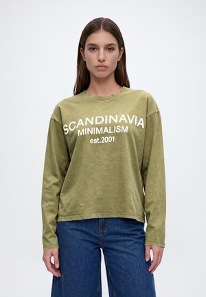 Gina Tricot, PRINTED LONG SLEEVE TEE - Блуза с дълги ръкави - martini olive