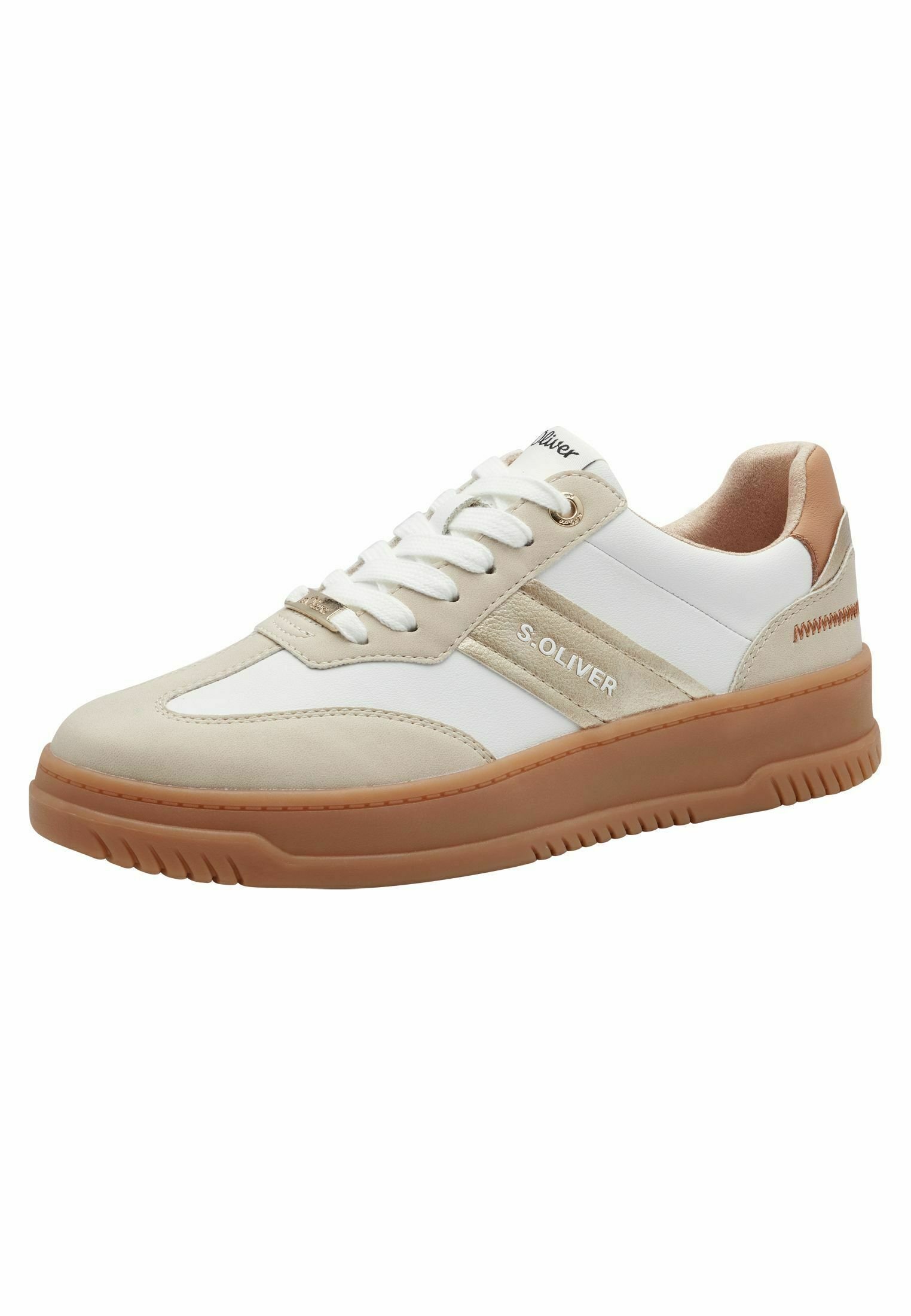 S.Oliver Damen Sneaker Flach – Low Top Freizeitschuhe Aus Leder & Synthetik